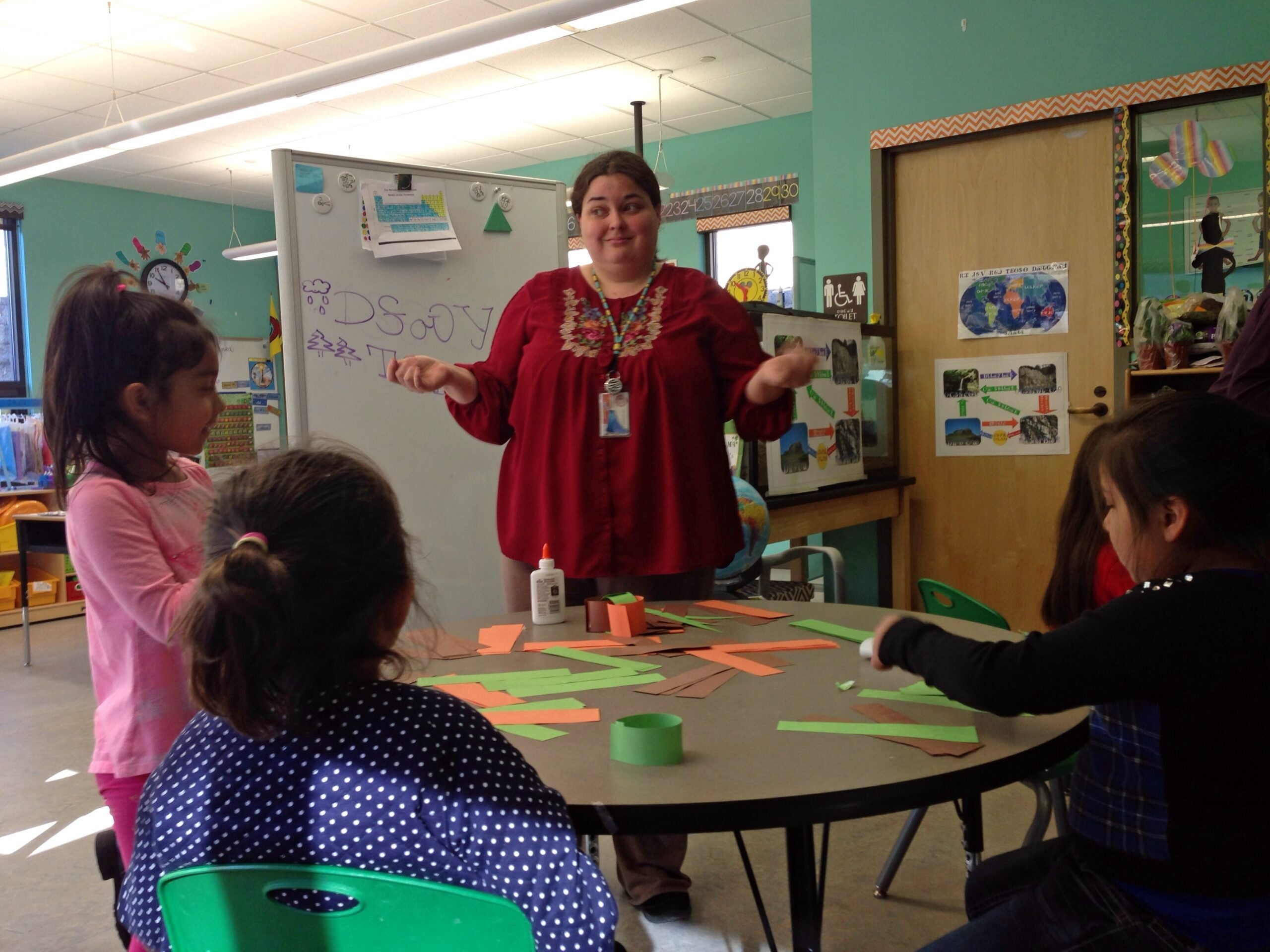 Rainy Brake leads an early childhood development class