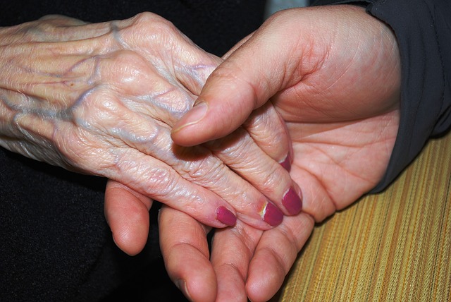 holding hands, elderly, love, caring, comfort