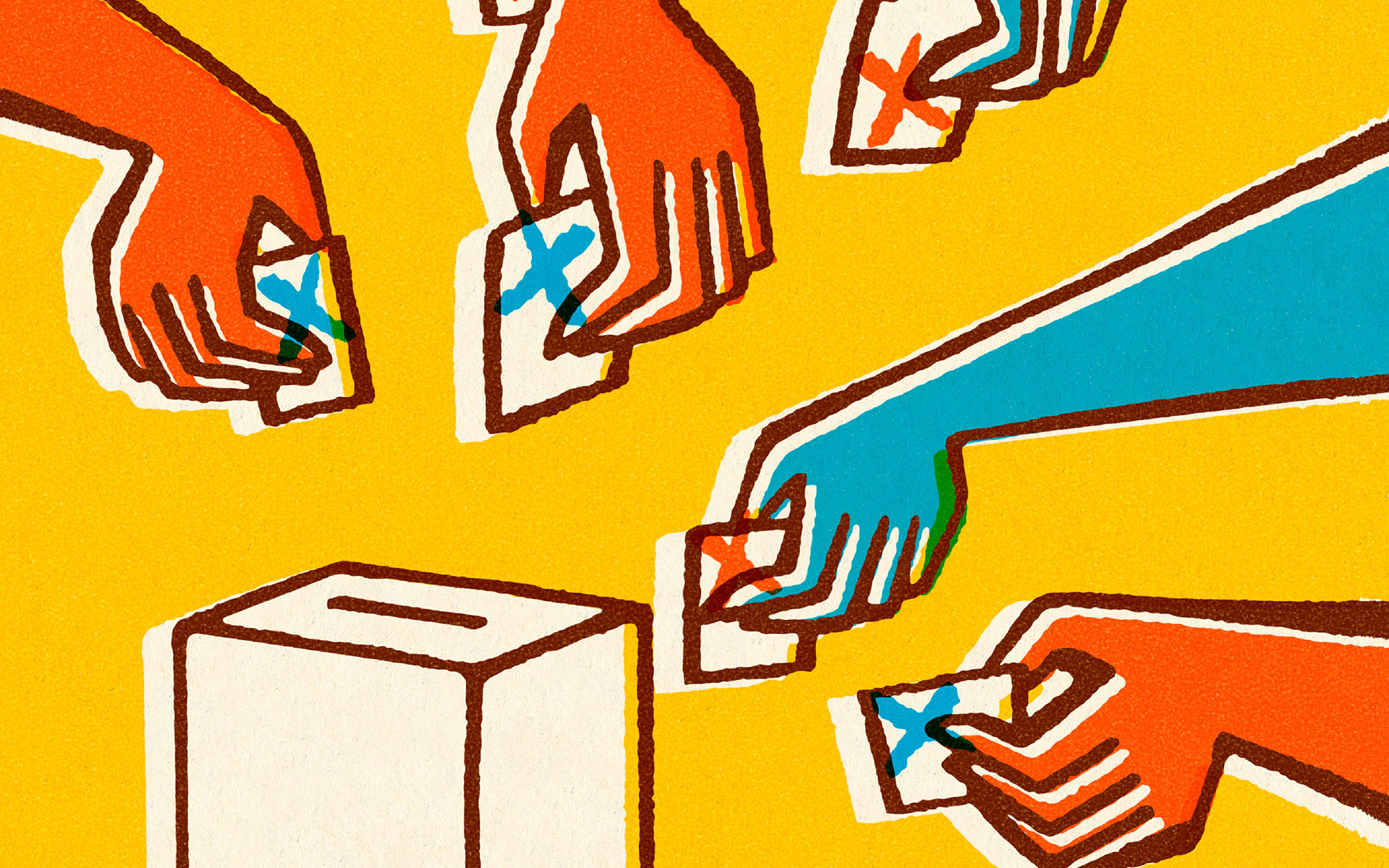 voting hands graphic