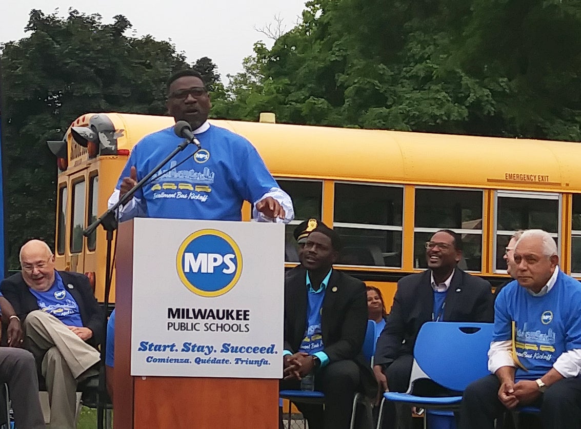 Keith Posley speaking at enrollment event