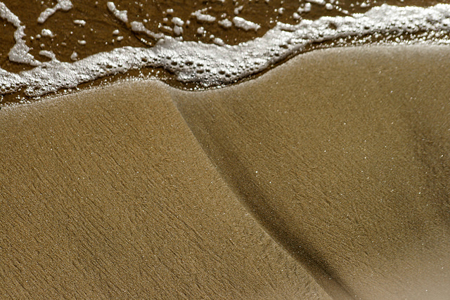 sand along water