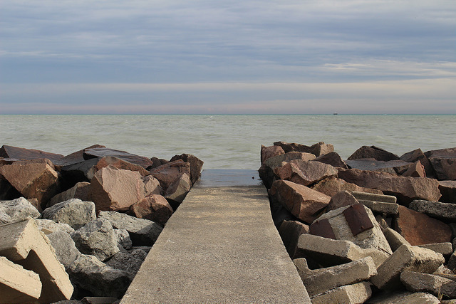 Racine waterfront along Lake Michigan