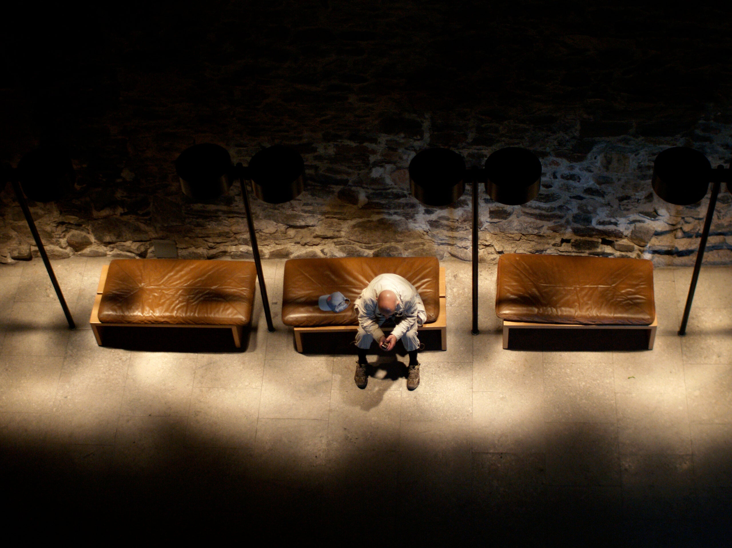 Person sitting alone