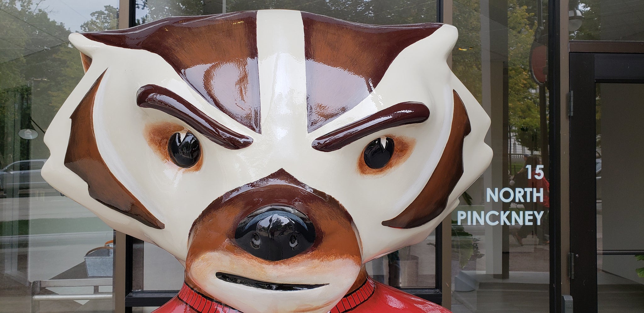 Bucky on Parade statue