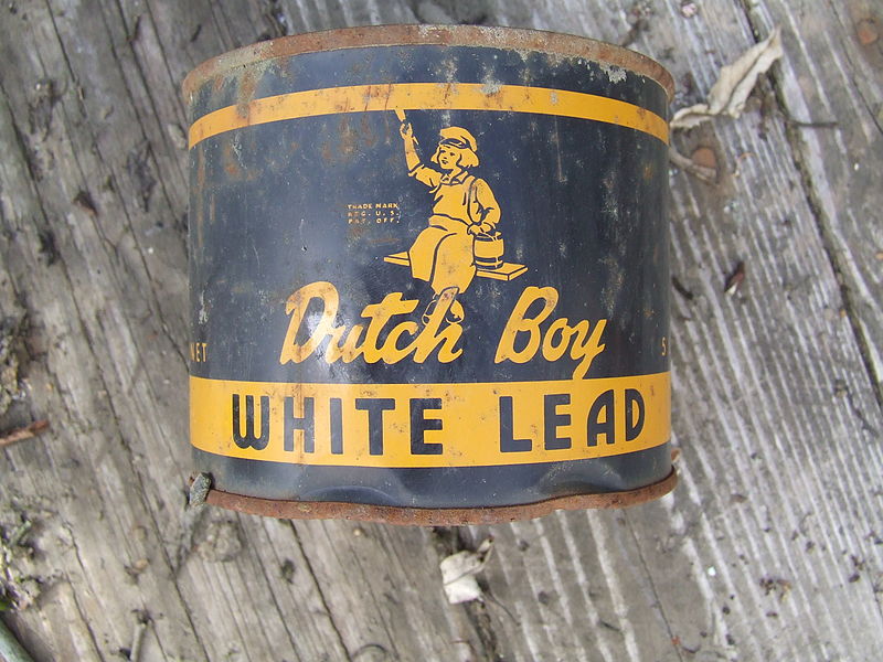 An old can of lead paint