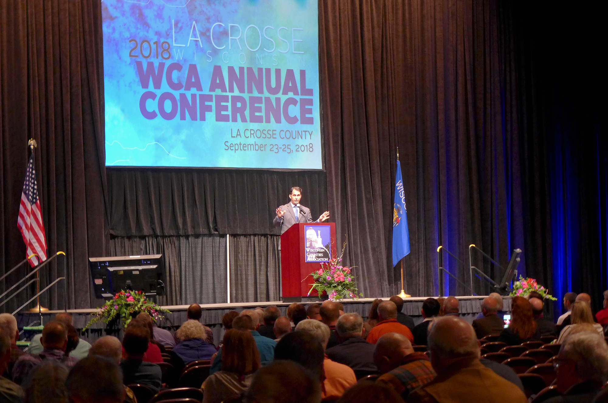 Gov. Scott Walker speaks at the Wisconsin Counties Association