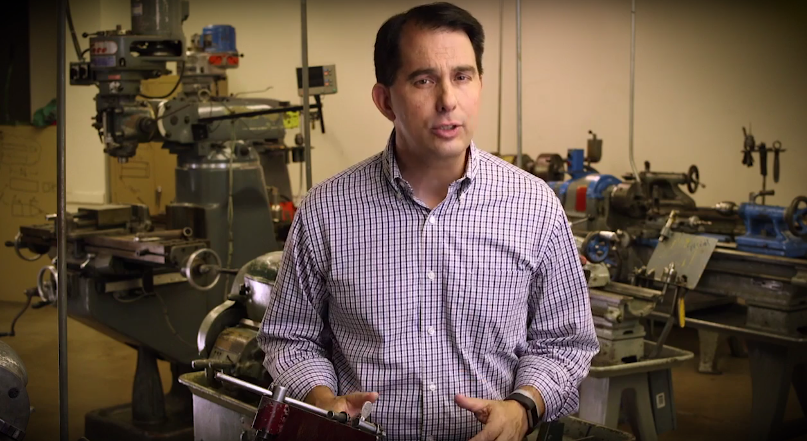 Scott Walker in his youth apprenticeship tv campaign ad