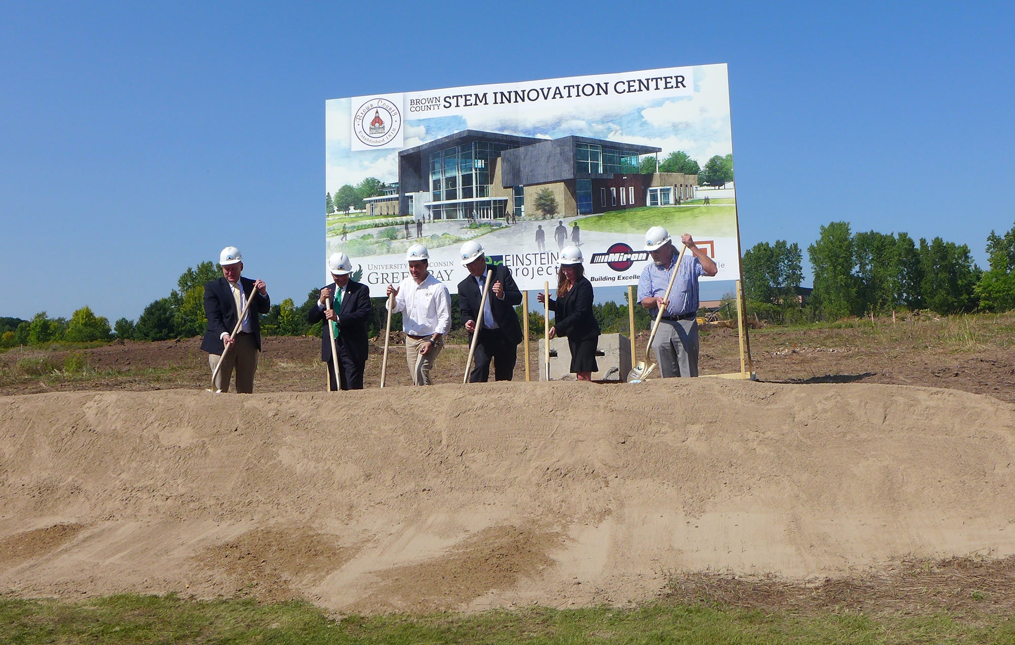 Gov. Scott Walkers at the groundbreaking of the Brown County STEM Innovation Center