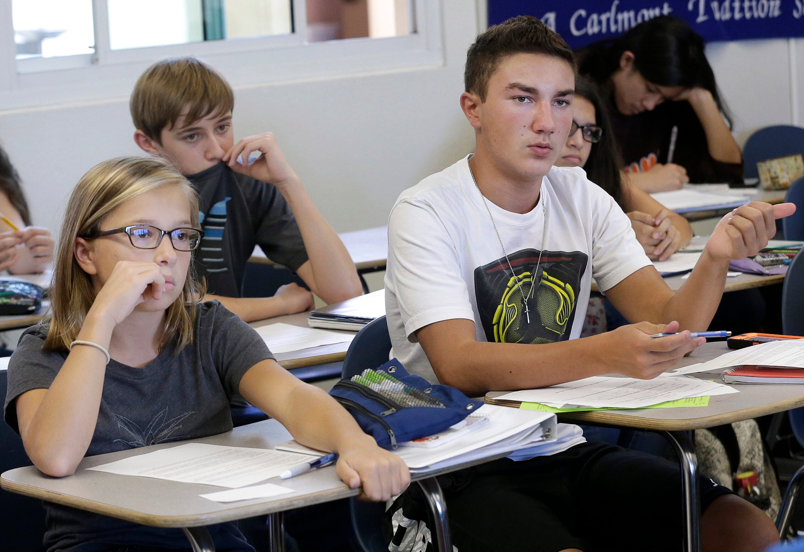 Students in a sex education class