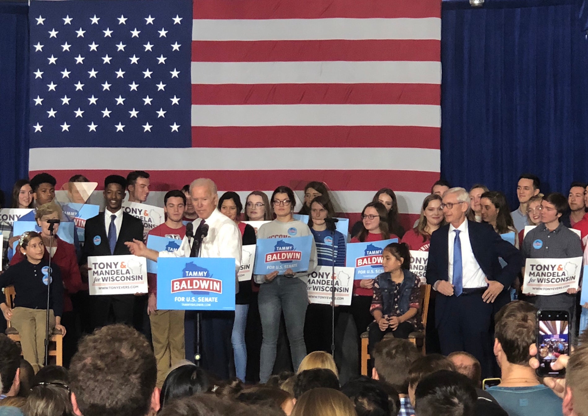 Former Vice President Joe Biden campaigned for Wisconsin Democrats