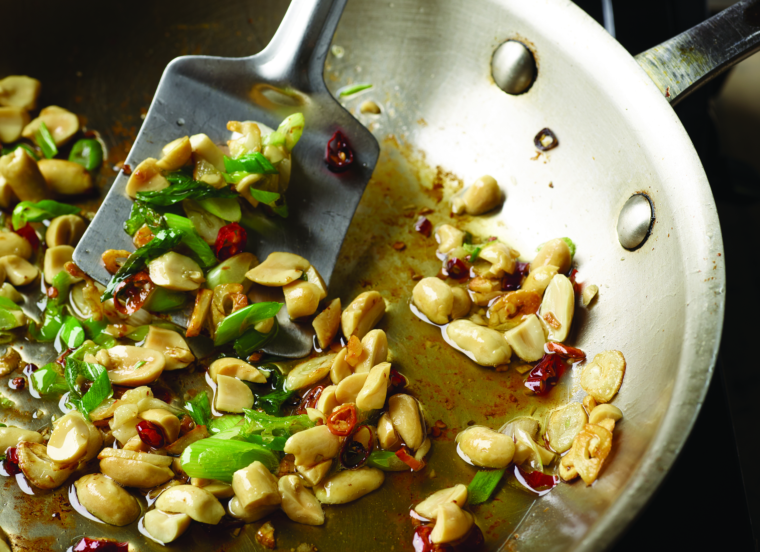 Chicken With Roasted Peanuts And Chile Oil, Susan Volland, Searing Inspiration