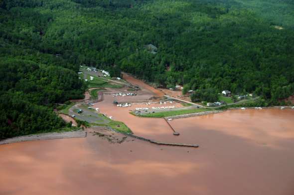 July 2016 flooding at Saxon Harbor.