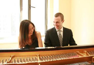Jessica Chow Shinn and Michael Shinn at the piano