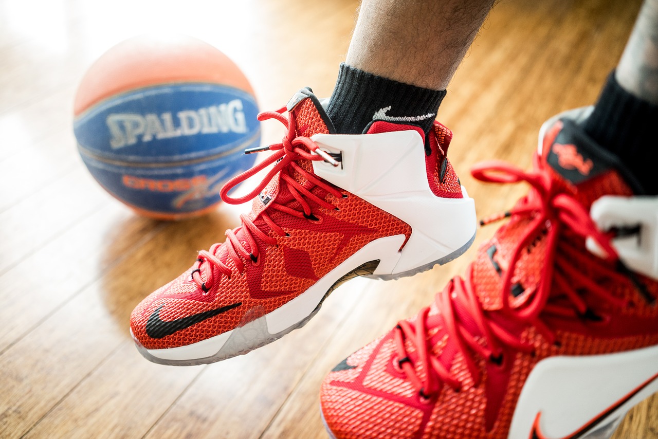 basketball and basketball shoes