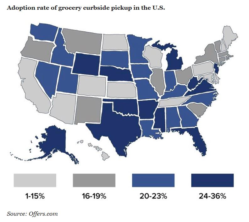 map of curbside pickup