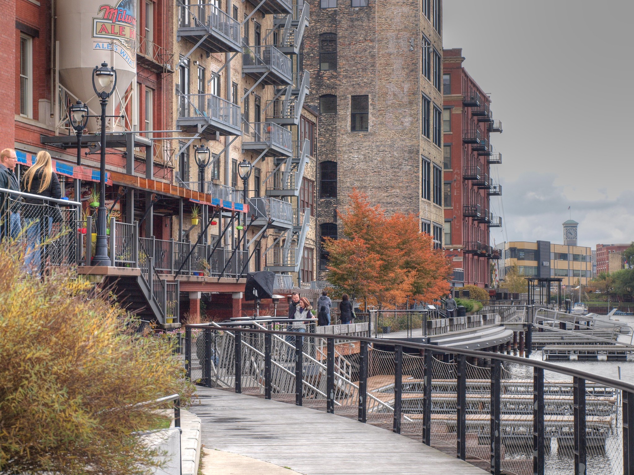 Historic Third Ward River Walk in Milwaukee