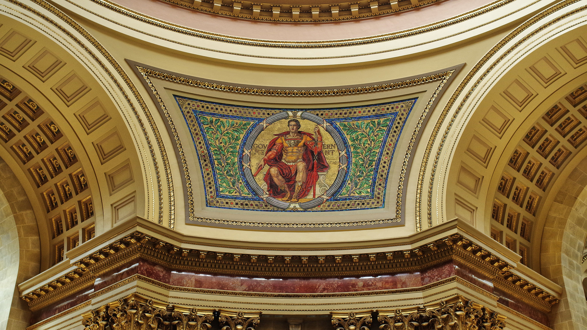 Government mosaic in the Wisconsin State Capitol Rotunda