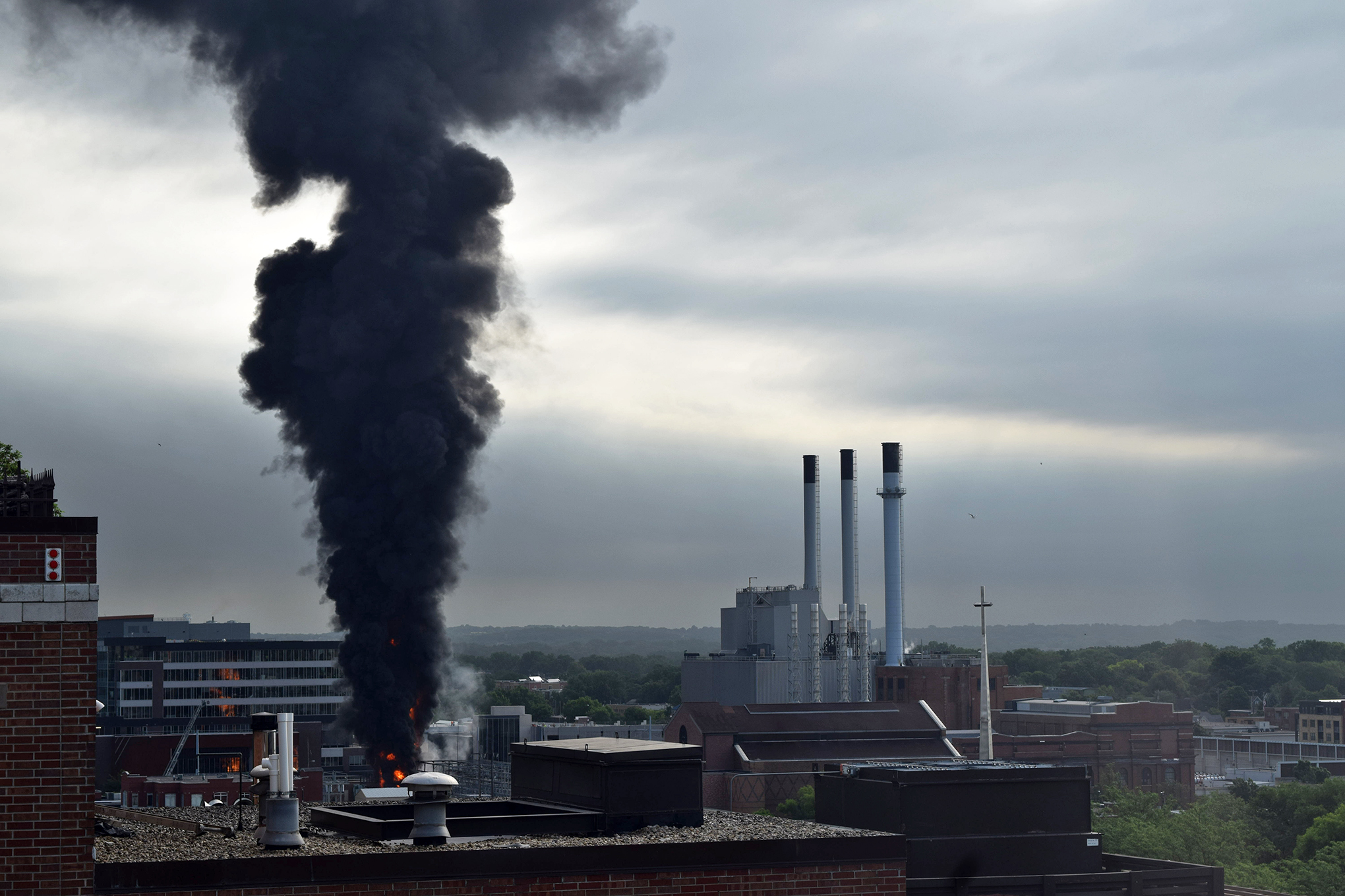 An explosion and fire at Madison Gas and Electric