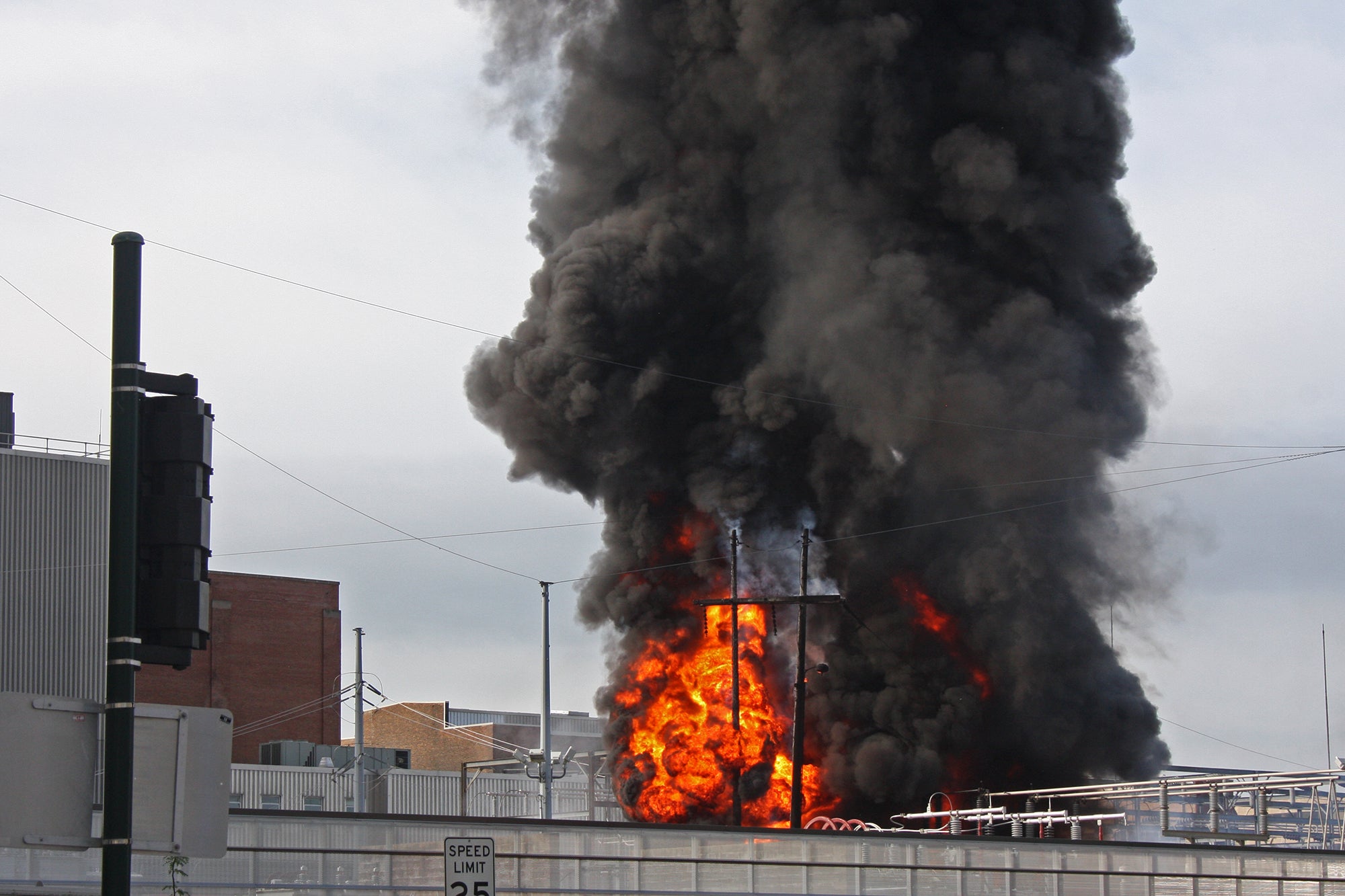 Fire at Madison Gas and Electric