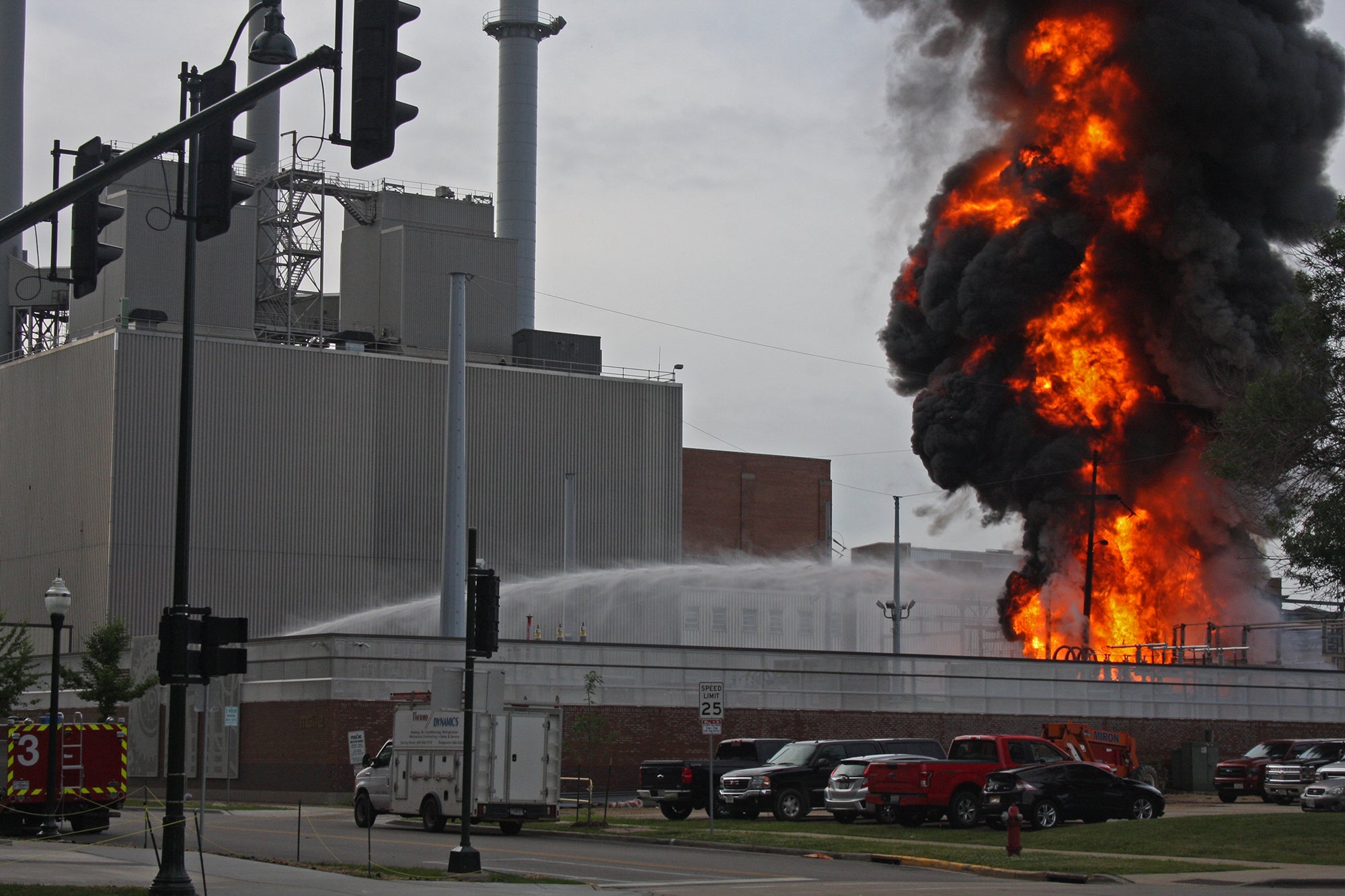 Fire at Madison Gas and Electric