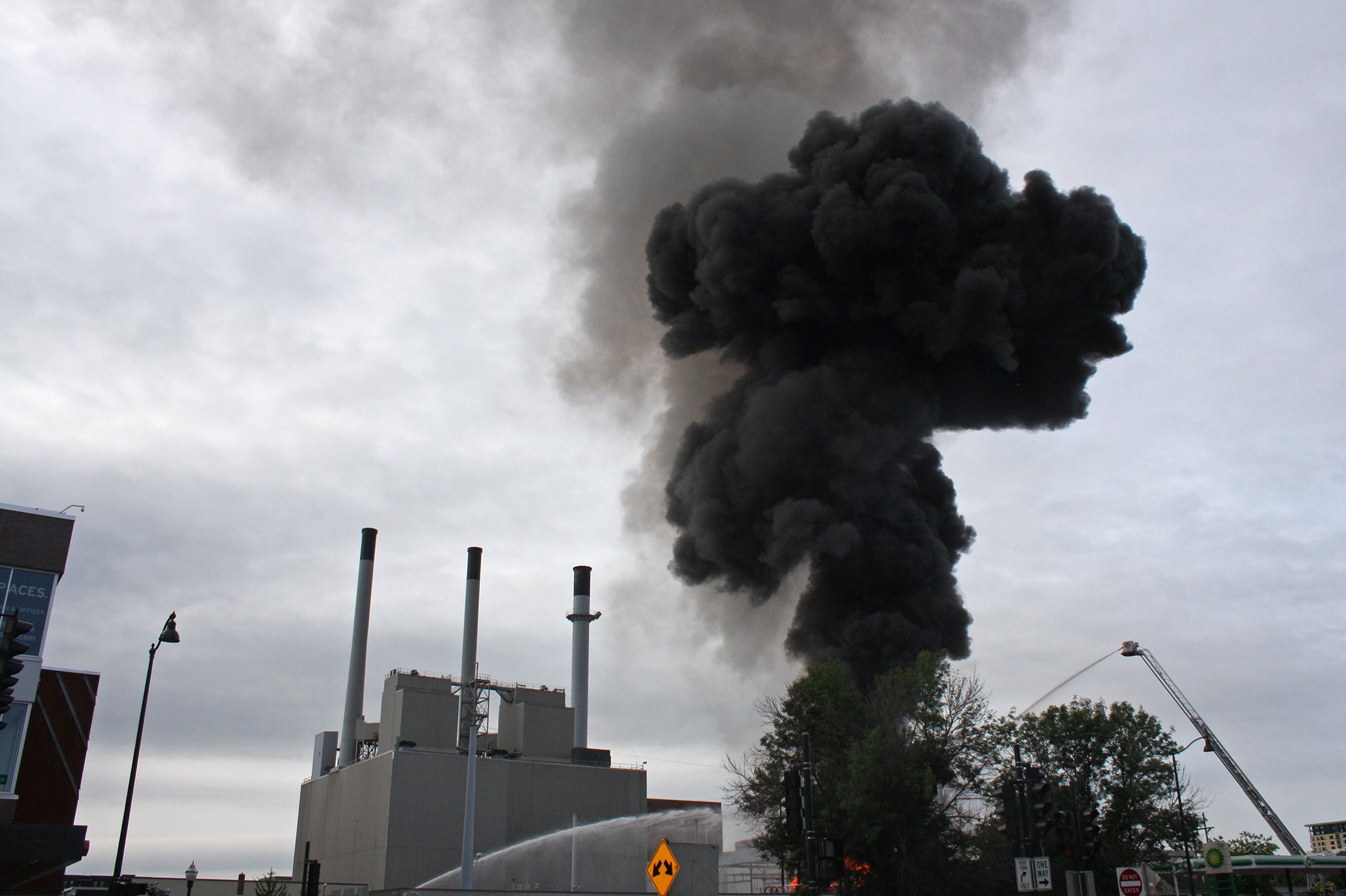 Fire at Madison Gas and Electric