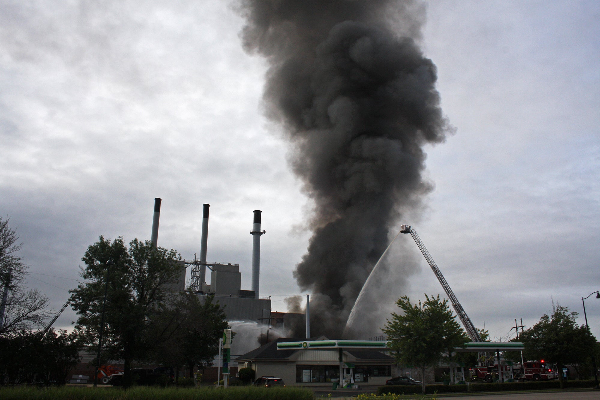 Fire at Madison Gas and Electric