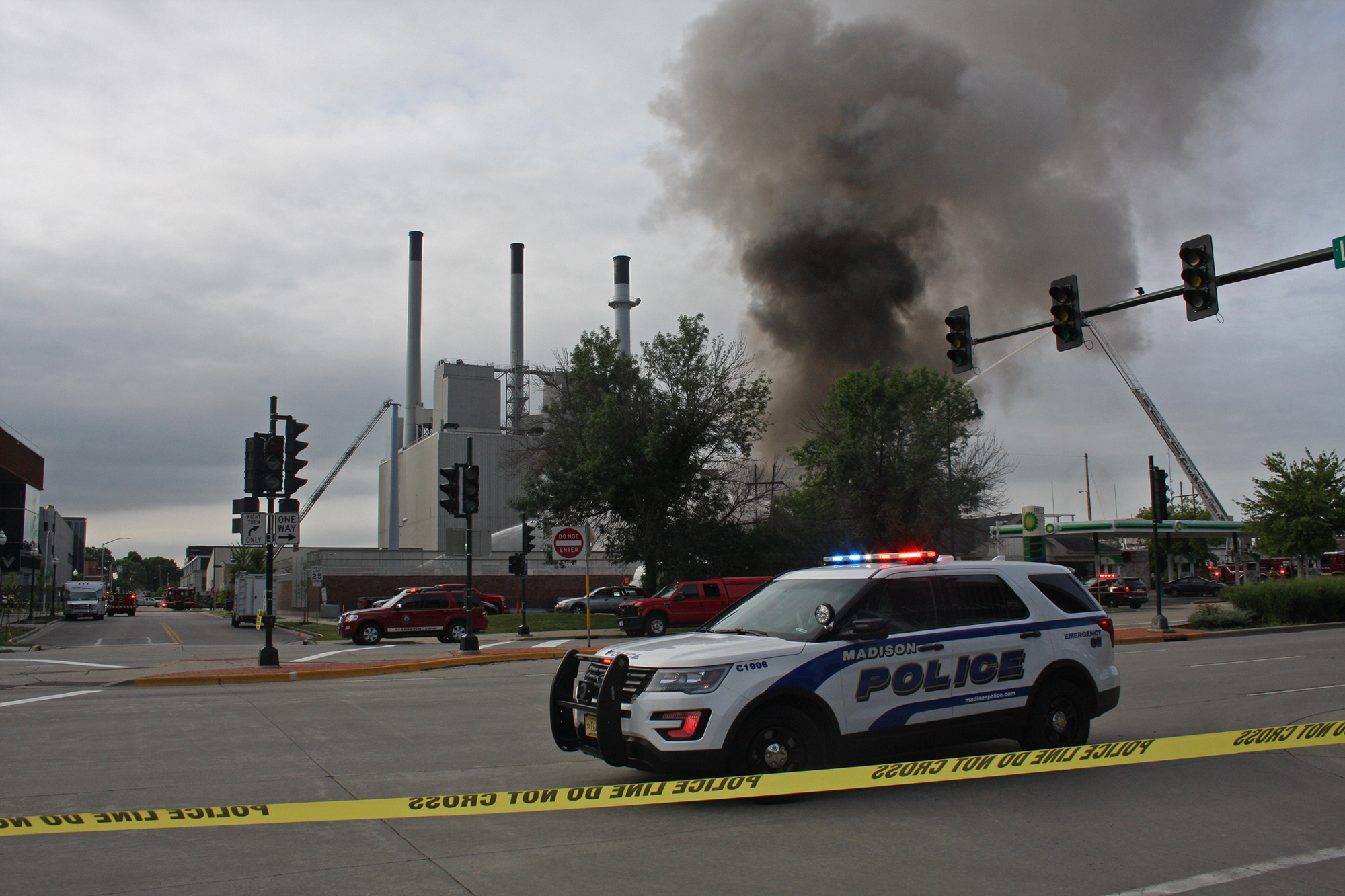 Fire at Madison Gas and Electric