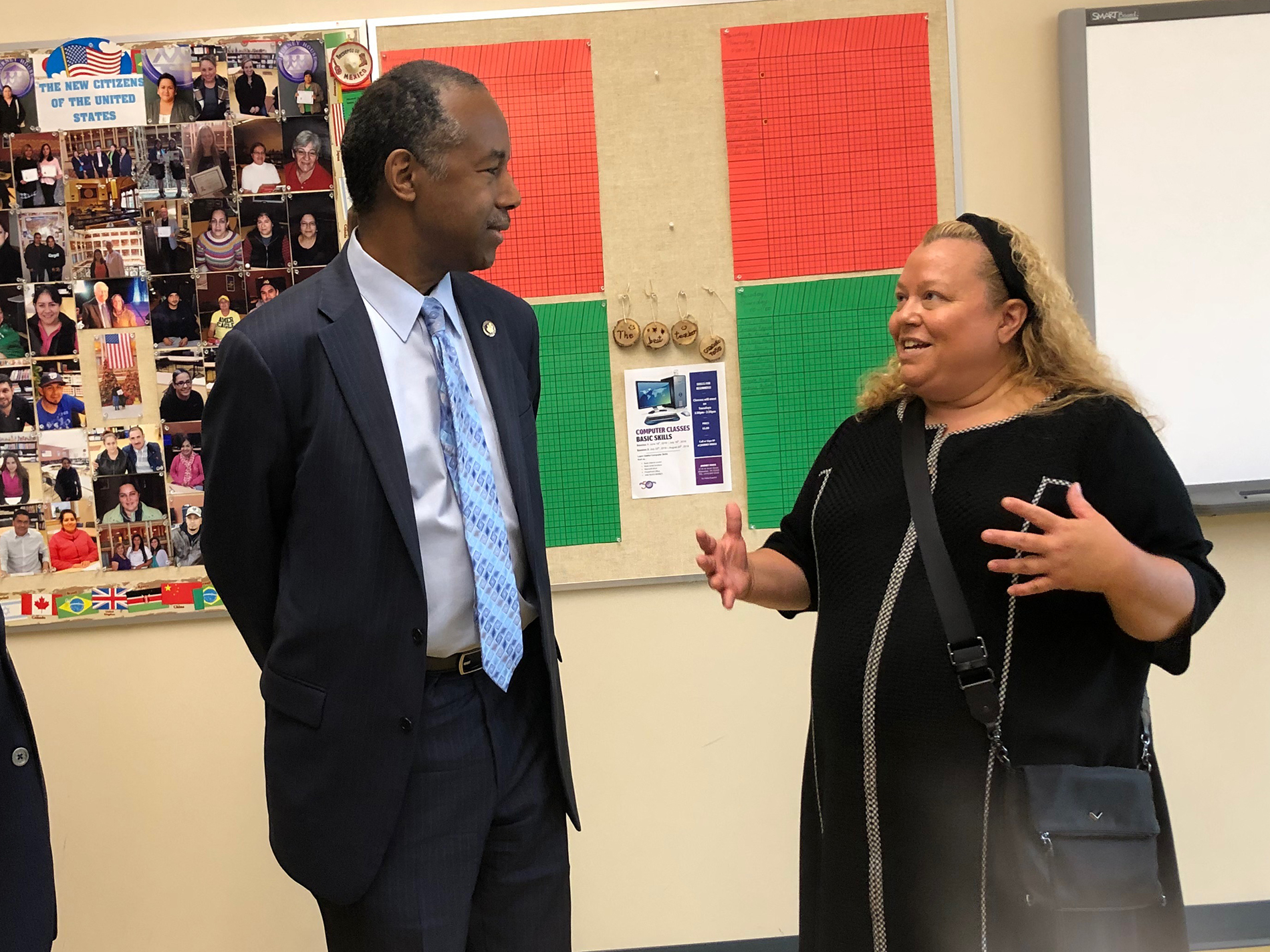 Ben Carson talks to Dr. Michele Bria, CEO of Journey House