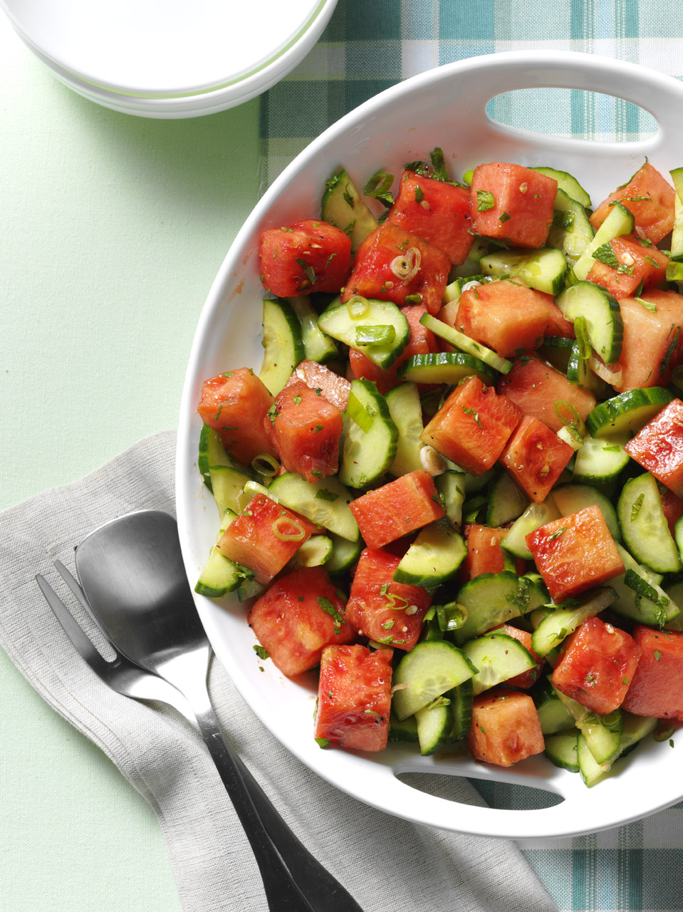 Minty watermelon salad, taste of home