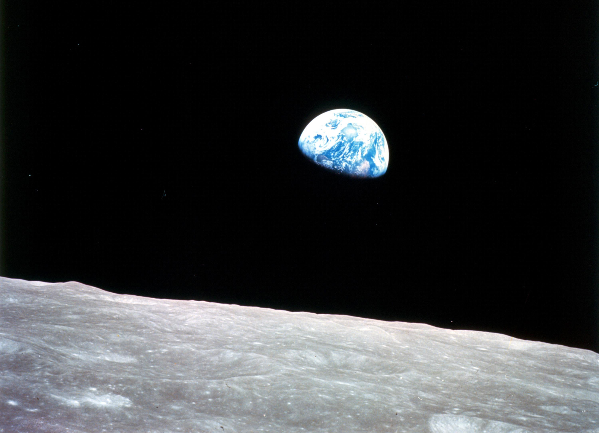 Earth seen from the moon