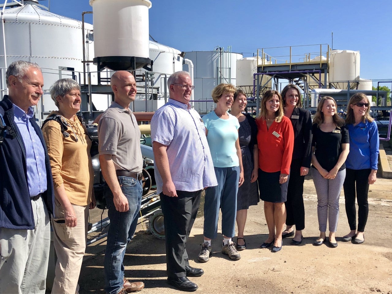 Group gathers at testing facility in Superior