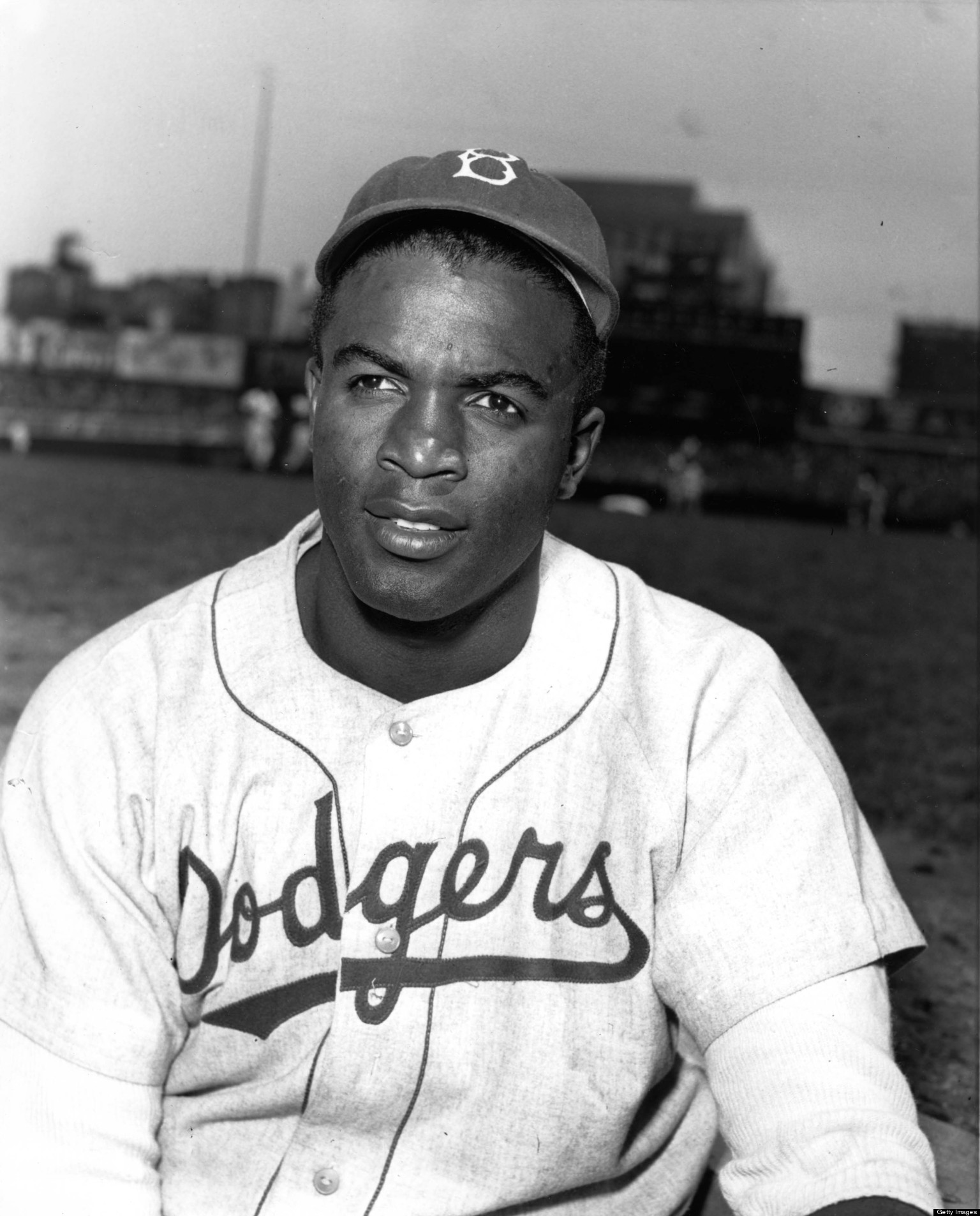 Jackie Robinson as a player for the Dodgers