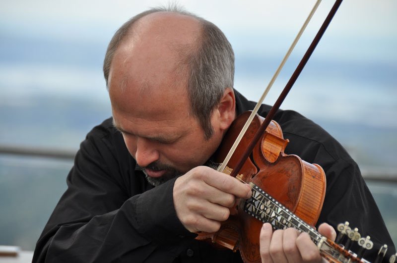 Norwegian Hardanger fiddle player