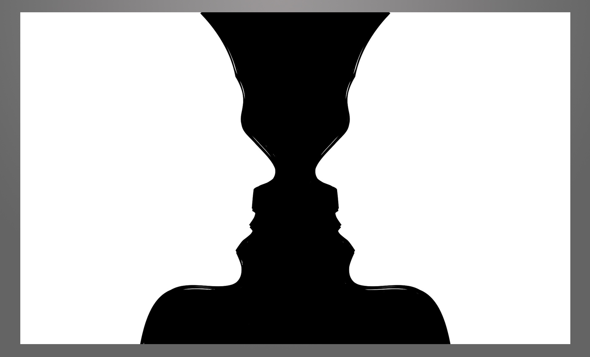 optical illusion - two heads or a vase