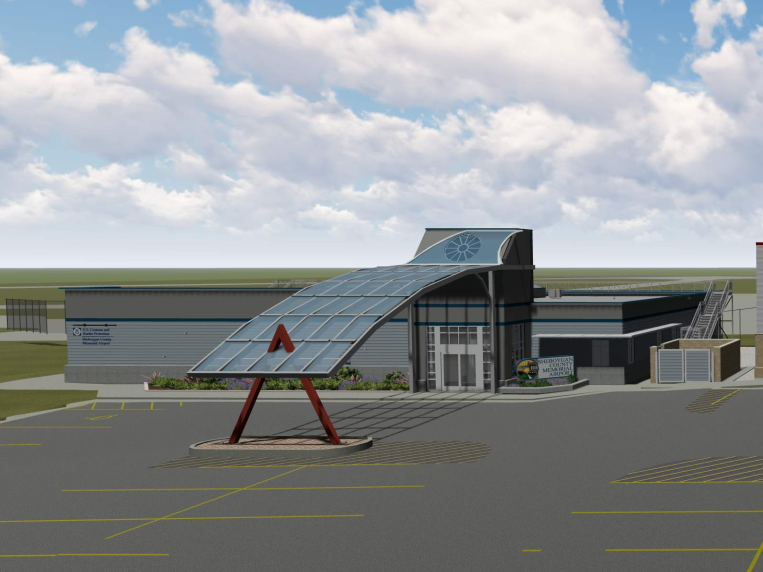 rendering of the U.S. Customs facility at the Sheboygan County Memorial Airport