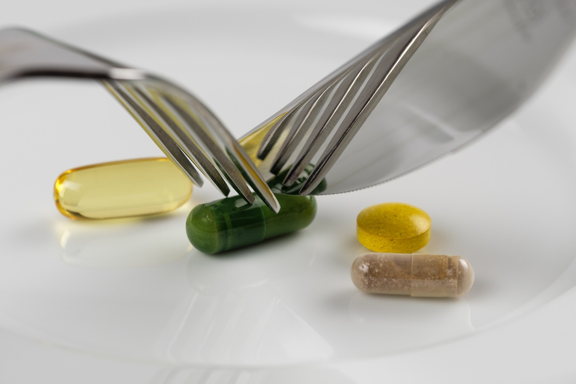 supplements on plate