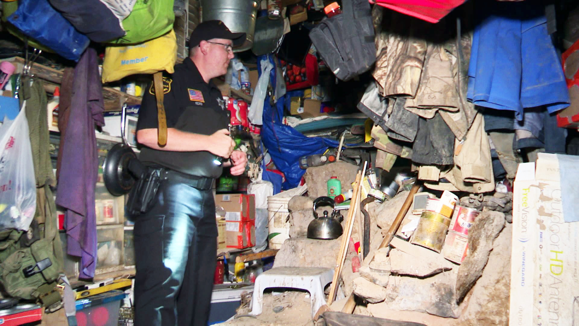 Authorities investigate bunker in Marathon County.