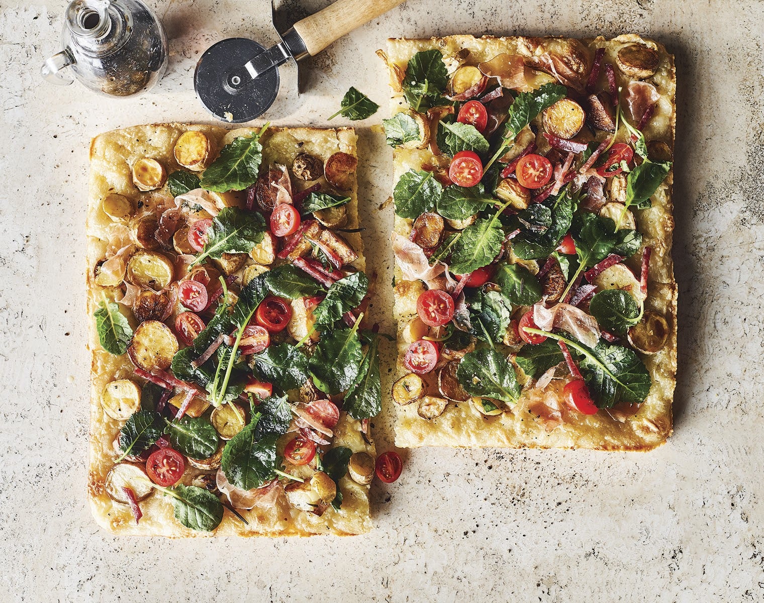 Rosemary potato pizza