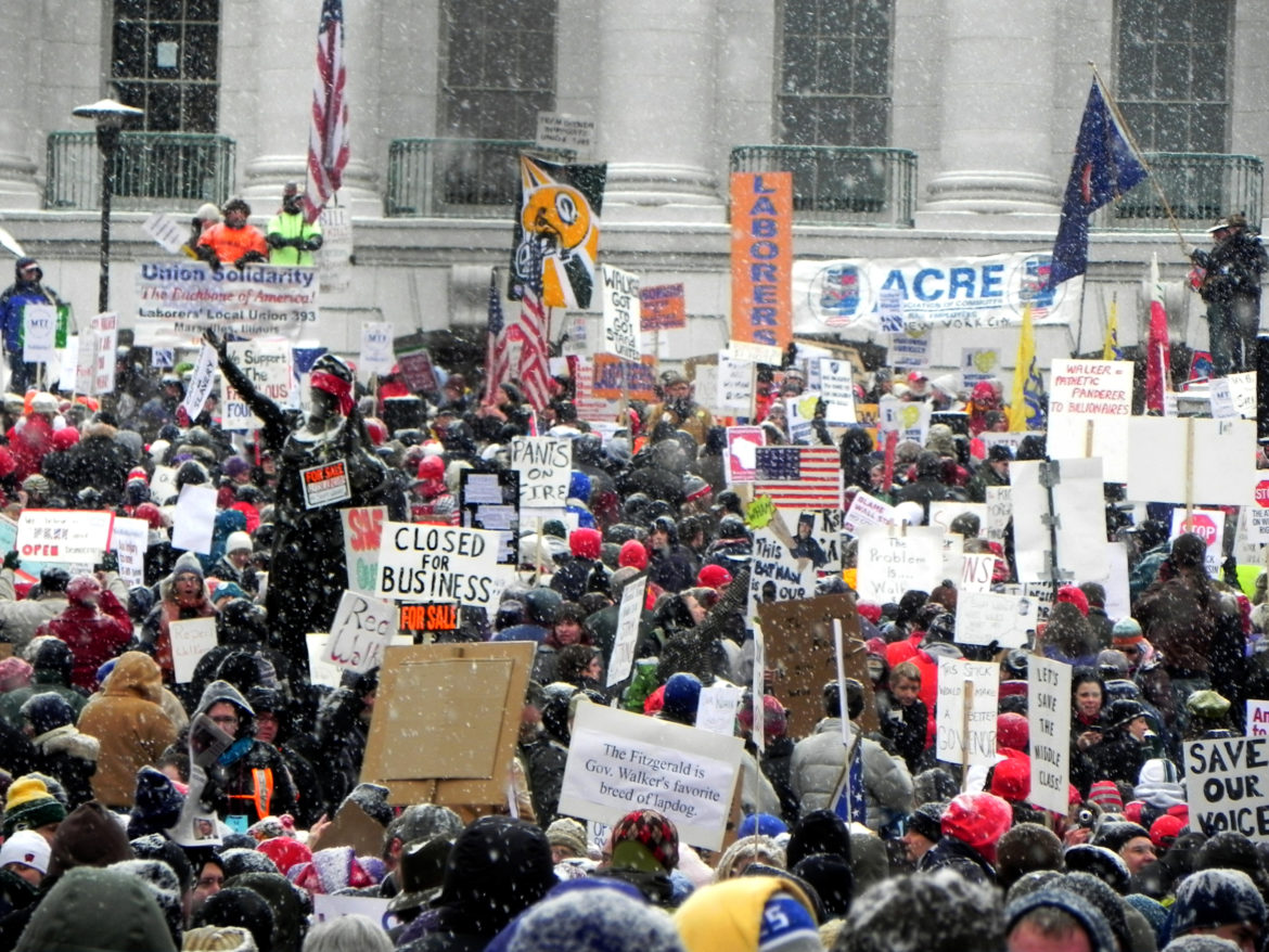 Wisconsin’s Capitol during Act 10 protests