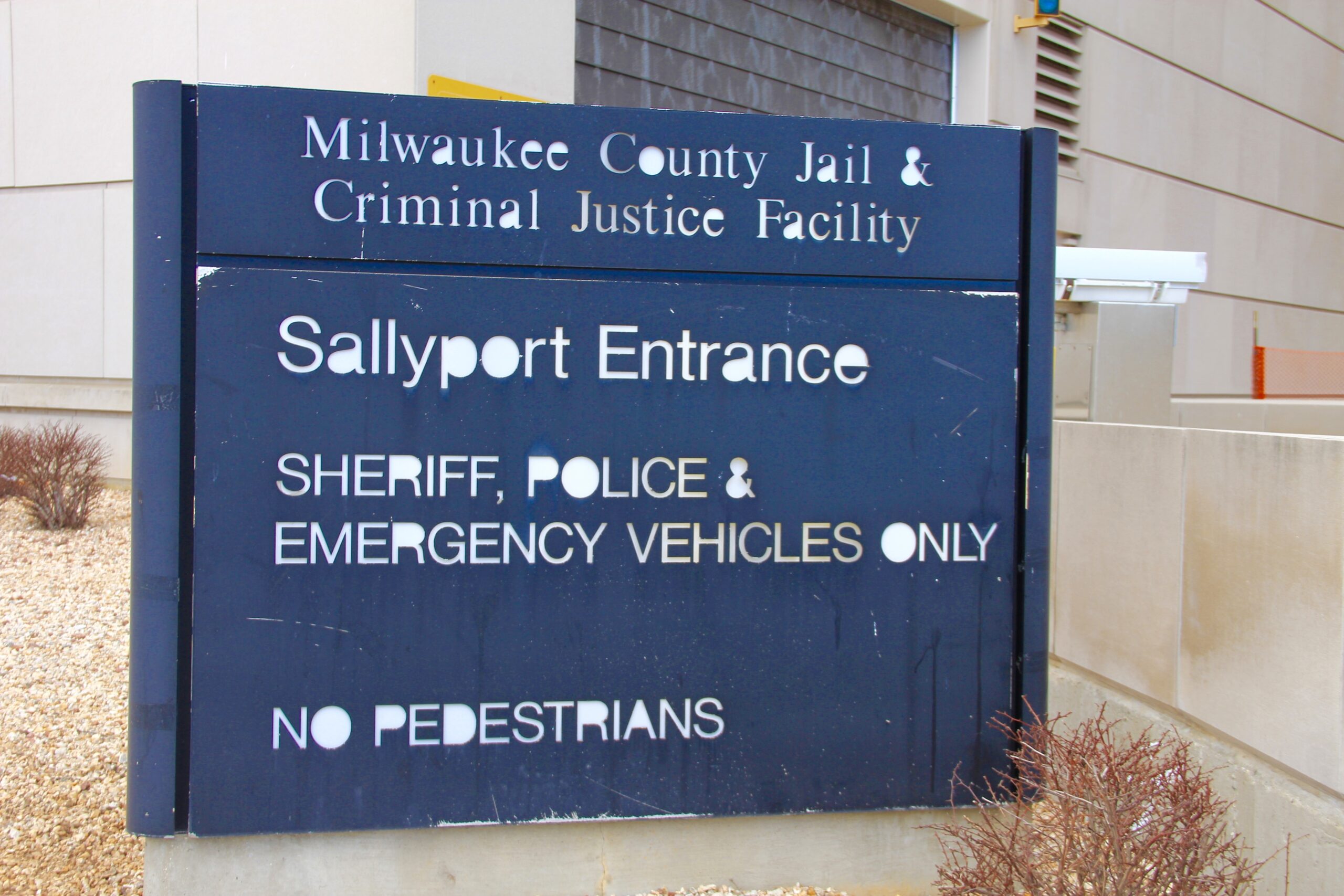 Milwaukee County Jail sign