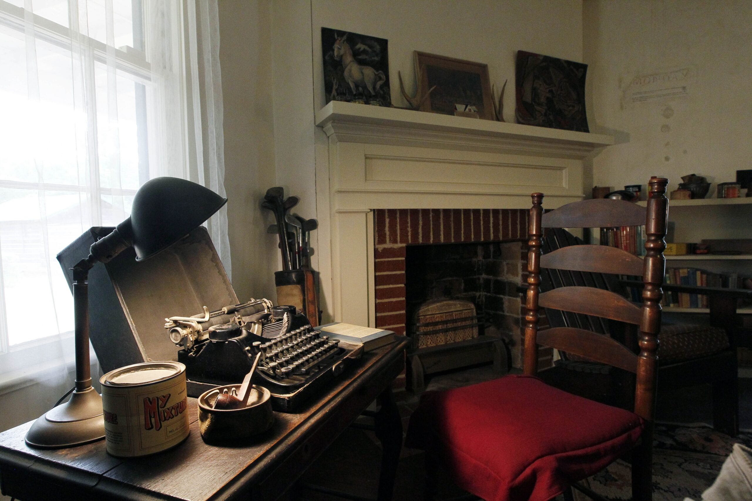 William Faulkner's typewriter on his writing desk