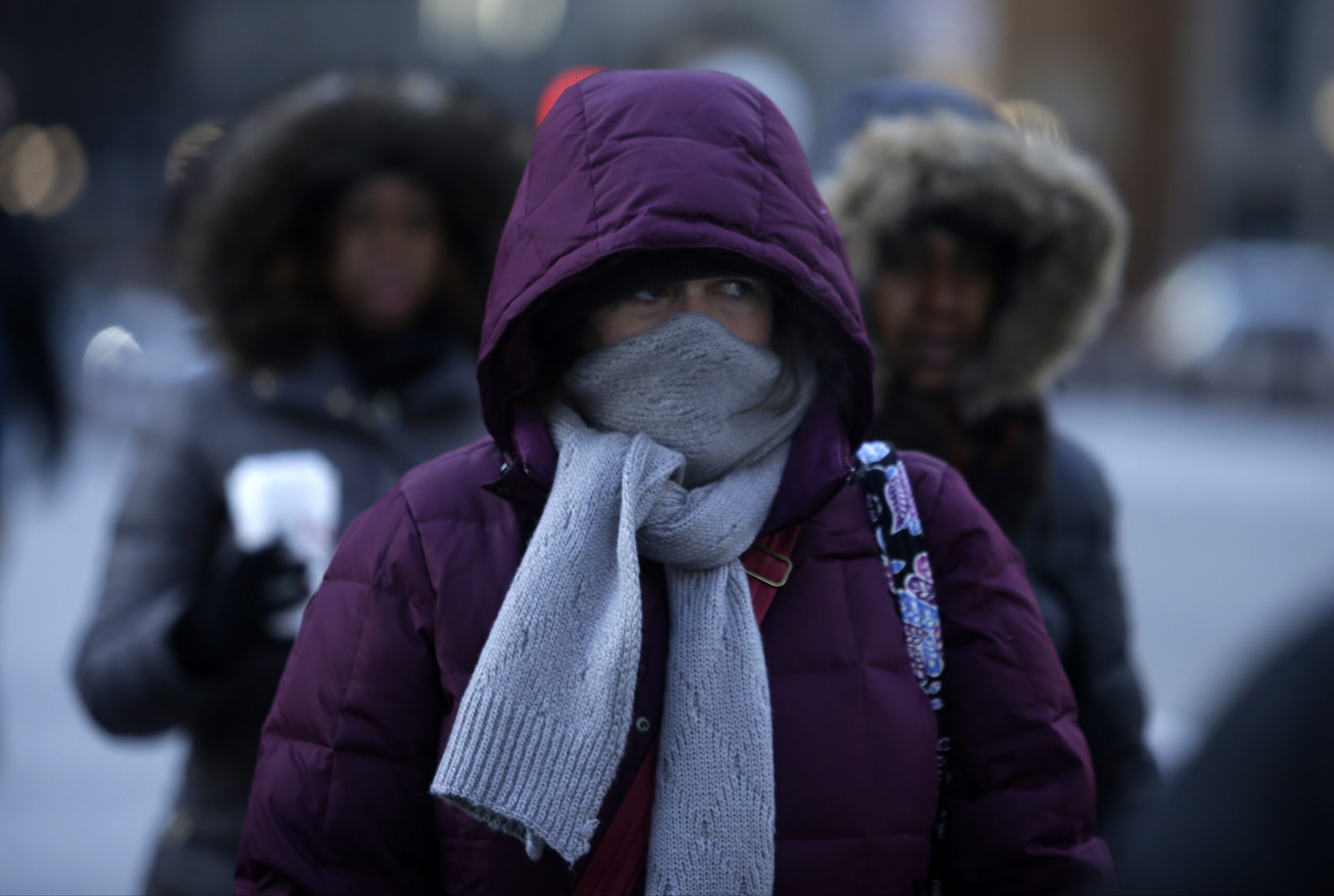 Person bundled up in cold weather