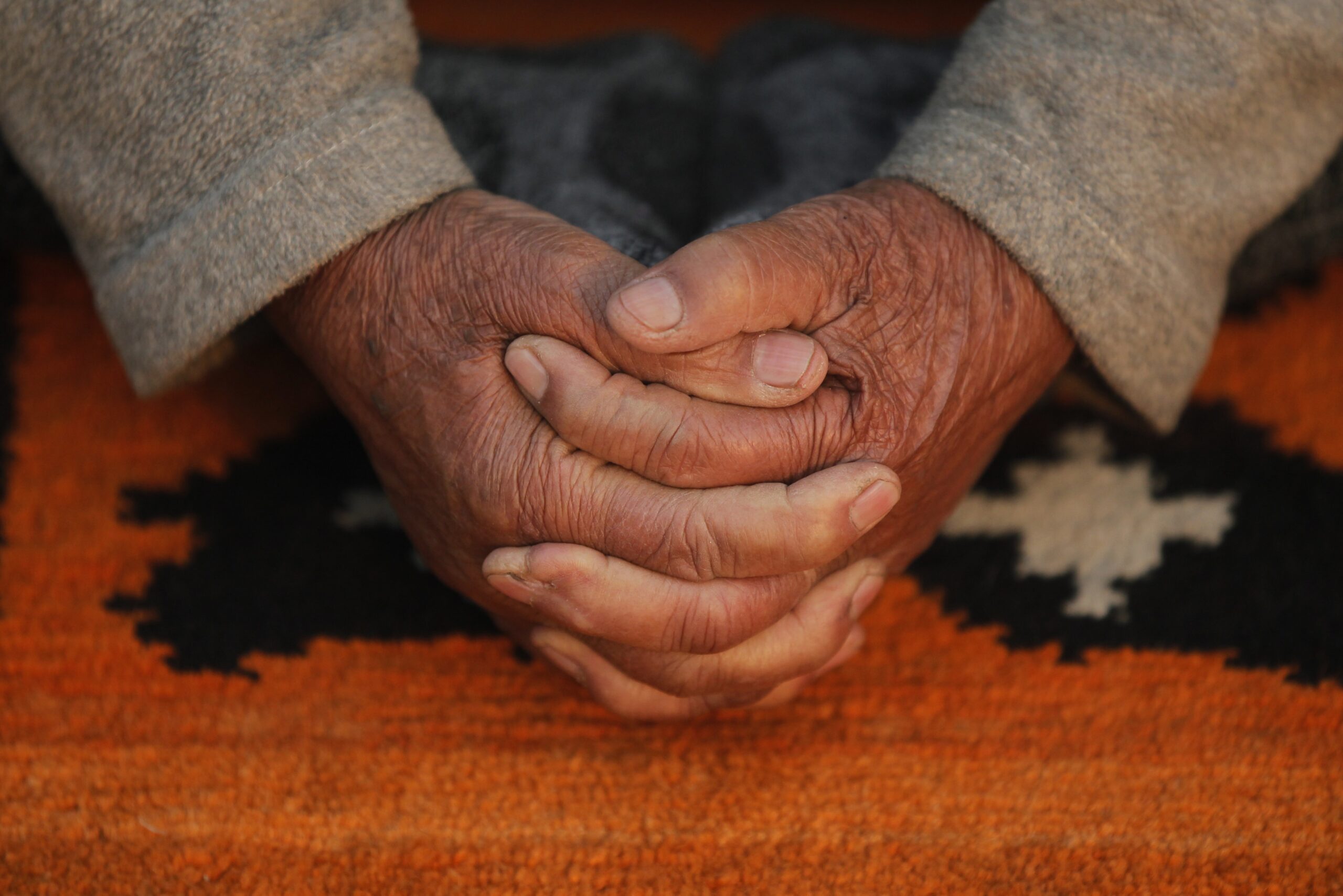 Yoga Folded Hands Old Elderly Prayer Goals Dreams