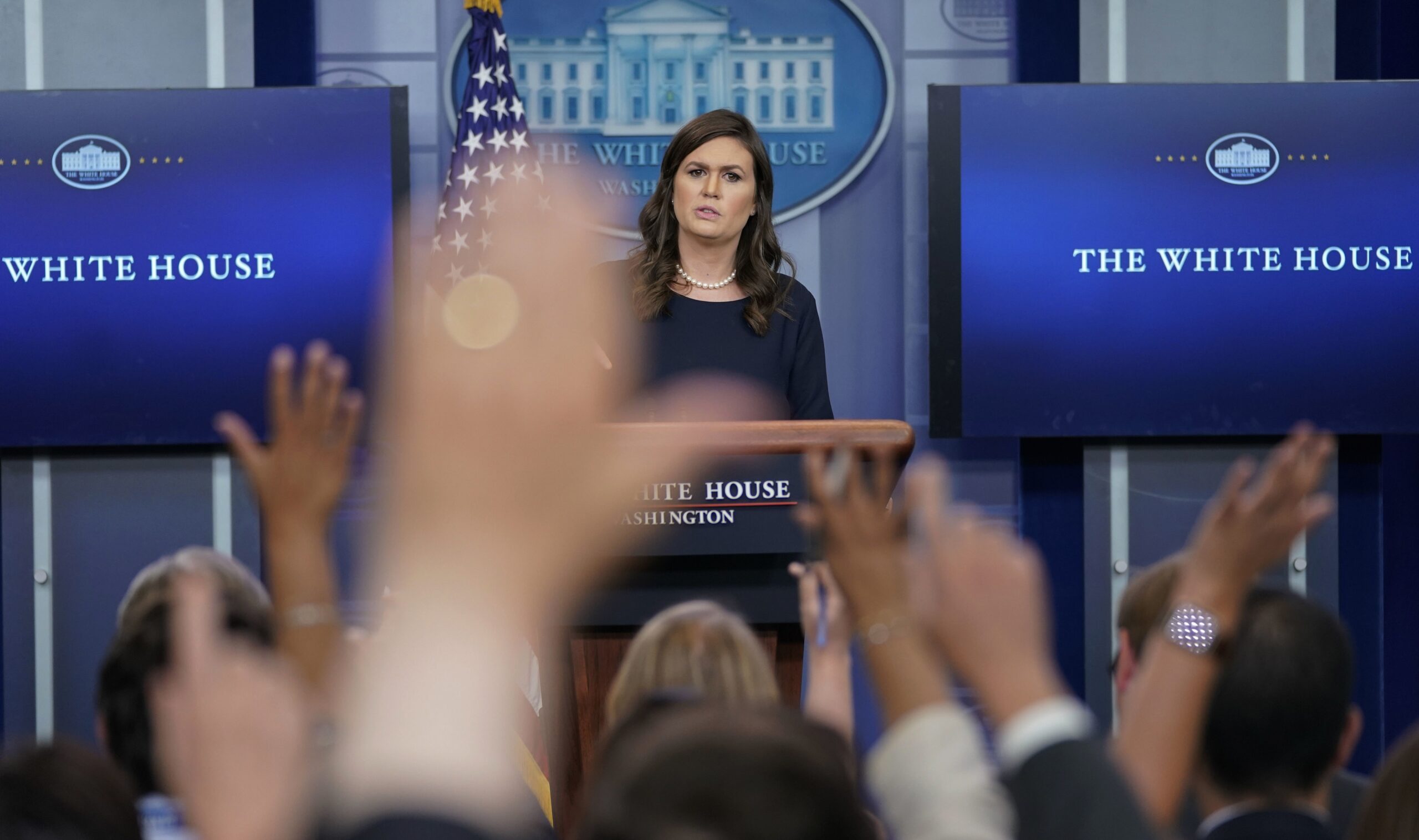 White House Press Reporters Sarah Huckabee Sanders Media
