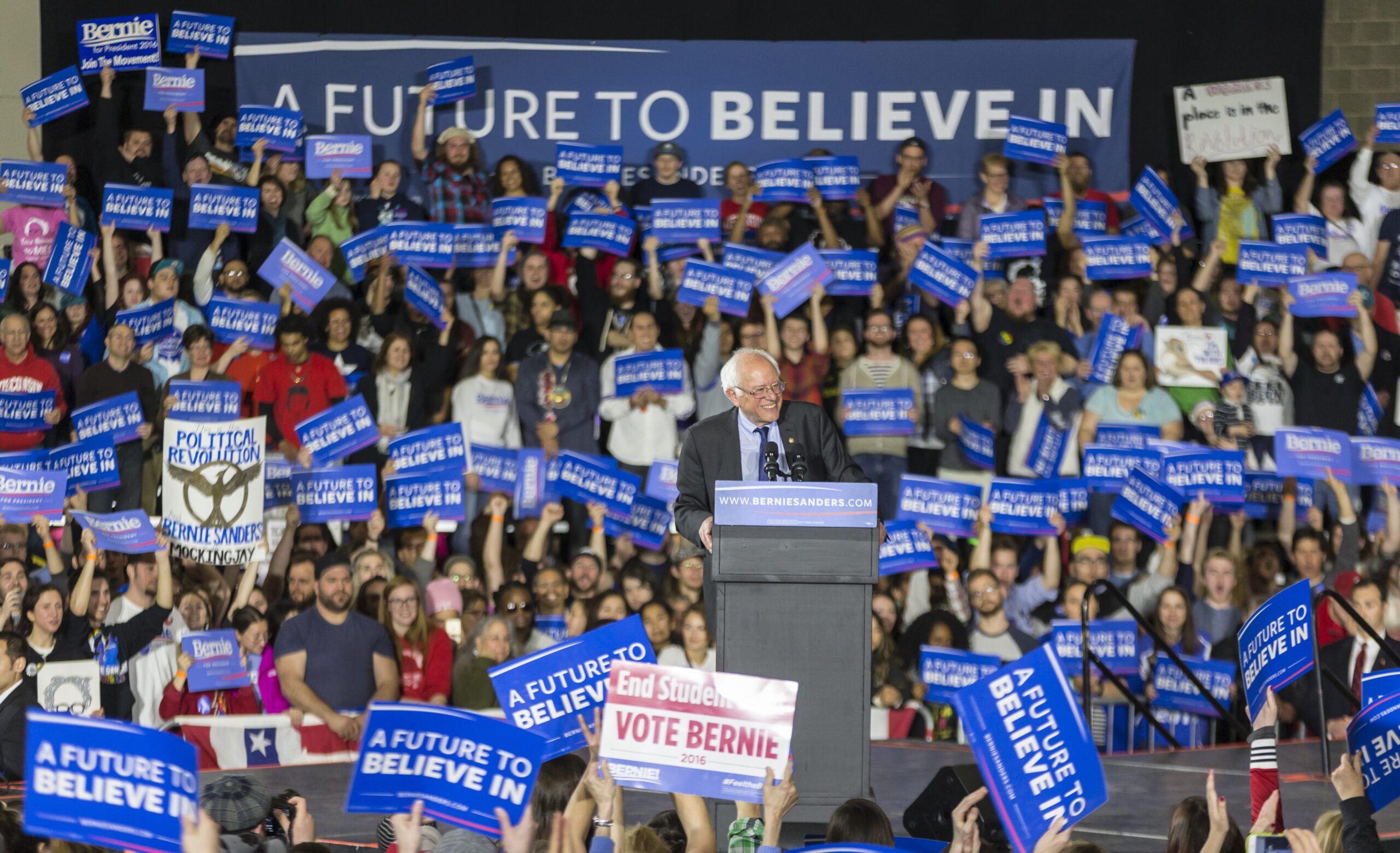 Bernie Sanders Addresses Thousands At Madison Rally