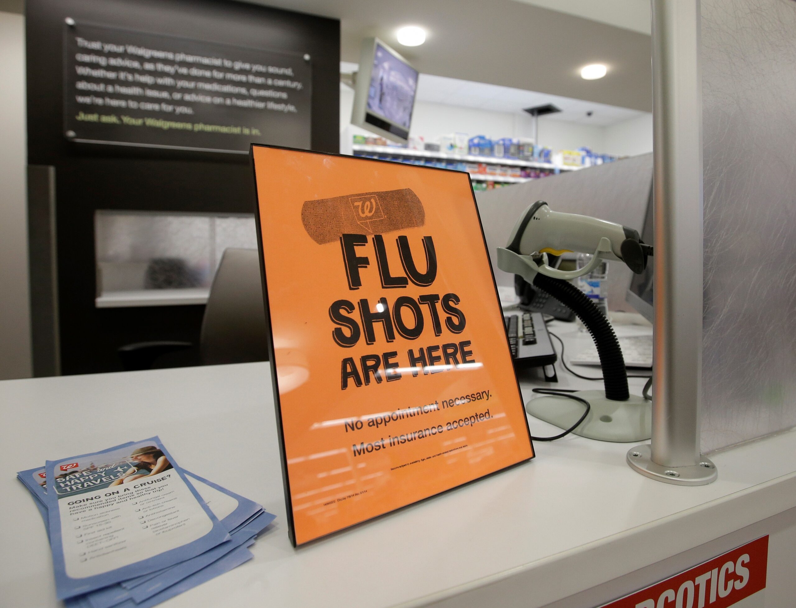 Flu shots sign