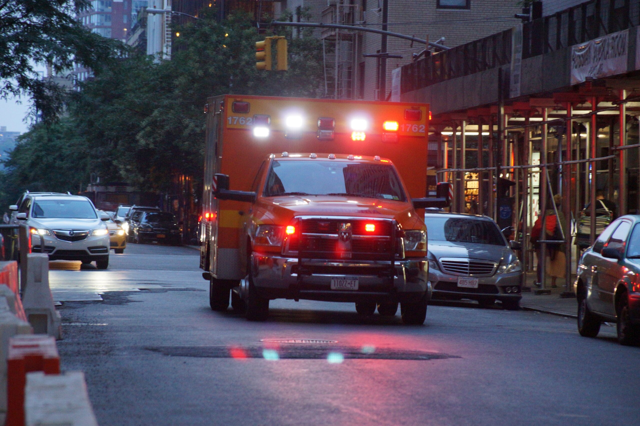 Ambulance during emergency