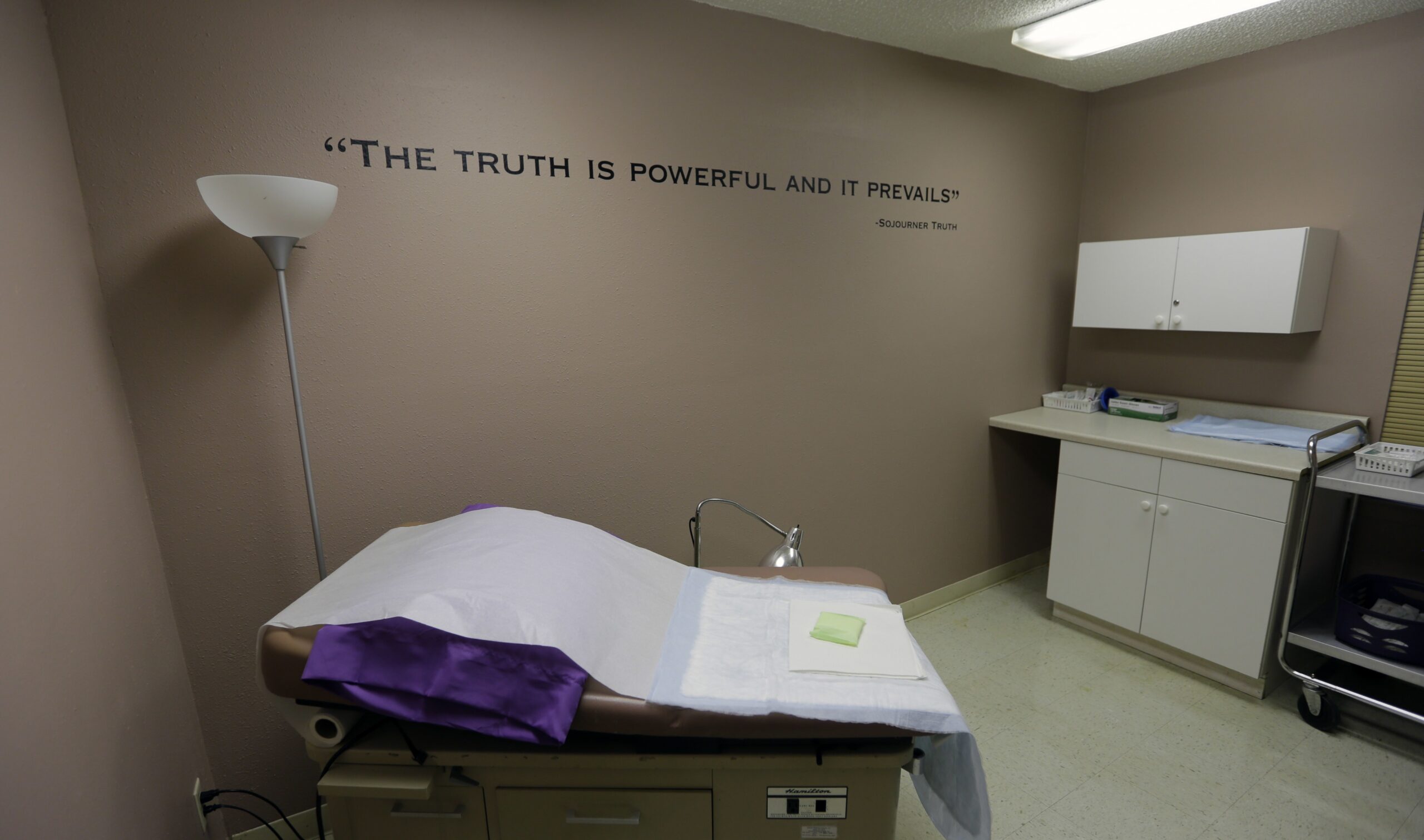 A room formally used as an examination room for abortions