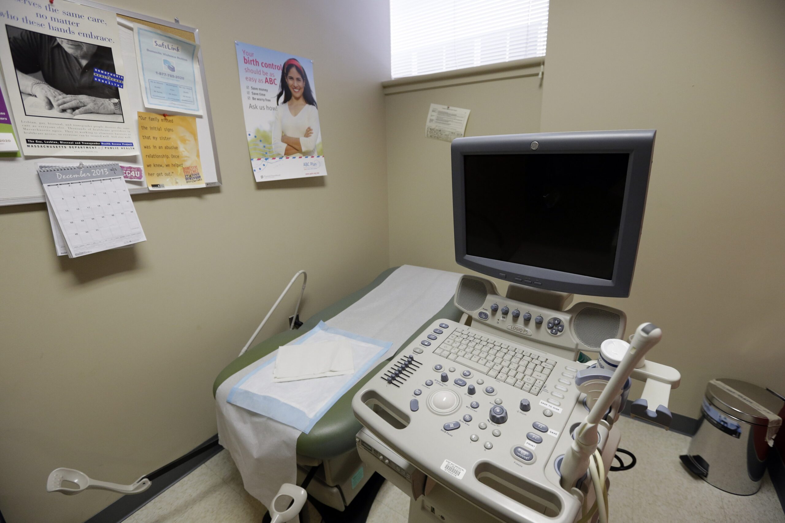an ultrasound exam room at a Planned Parenthood