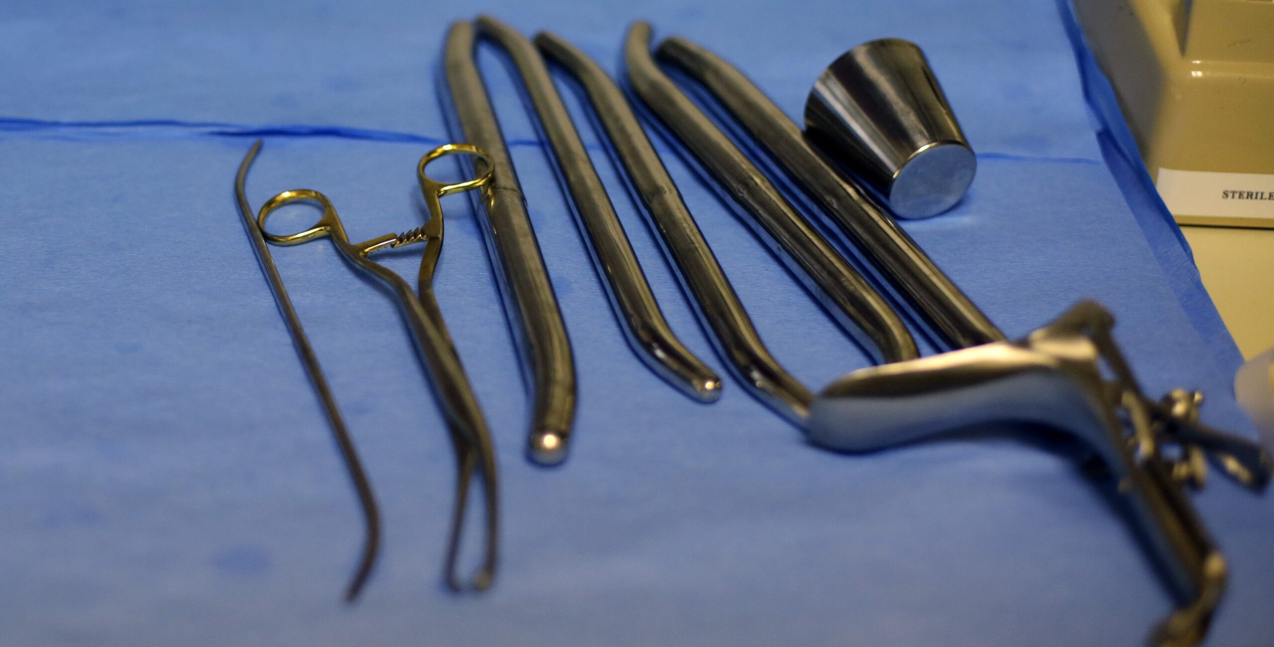 medical implements — like a speculum — for women's health at a clinic